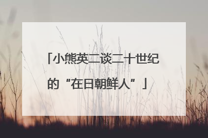 小熊英二谈二十世纪的“在日朝鲜人”