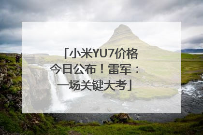 小米YU7价格今日公布！雷军：一场关键大考