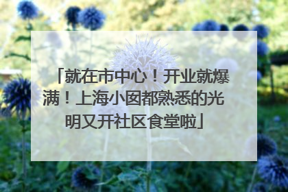 就在市中心！开业就爆满！上海小囡都熟悉的光明又开社区食堂啦