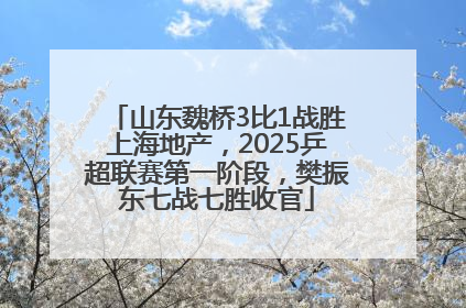 山东魏桥3比1战胜上海地产，2025乒超联赛第一阶段，樊振东七战七胜收官