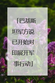 巴基斯坦军方说已开始对印展开军事行动