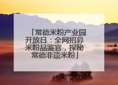 常德米粉产业园开放日：全网招募米粉品鉴官，探秘常德非遗米粉