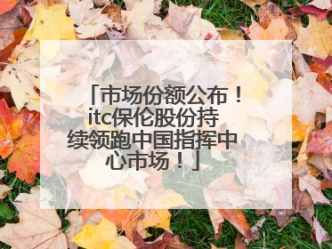 市场份额公布！itc保伦股份持续领跑中国指挥中心市场！