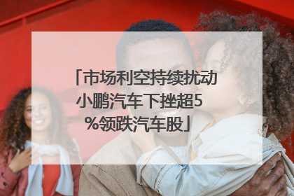 市场利空持续扰动 小鹏汽车下挫超5%领跌汽车股