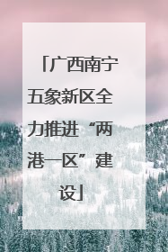 广西南宁五象新区全力推进“两港一区”建设