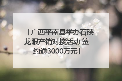 广西平南县举办石硖龙眼产销对接活动 签约逾3000万元