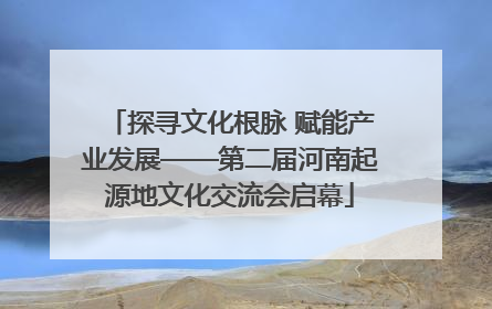 探寻文化根脉 赋能产业发展——第二届河南起源地文化交流会启幕