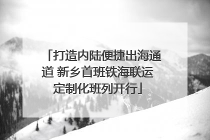 打造内陆便捷出海通道 新乡首班铁海联运定制化班列开行
