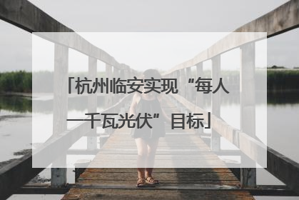 杭州临安实现“每人一千瓦光伏”目标