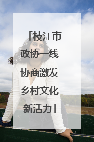 枝江市政协一线协商激发乡村文化新活力