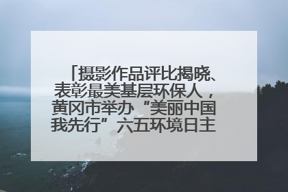摄影作品评比揭晓、表彰最美基层环保人，黄冈市举办“美丽中国我先行”六五环境日主题宣传活动