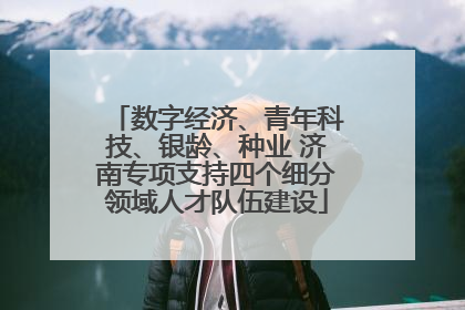 数字经济、青年科技、银龄、种业 济南专项支持四个细分领域人才队伍建设