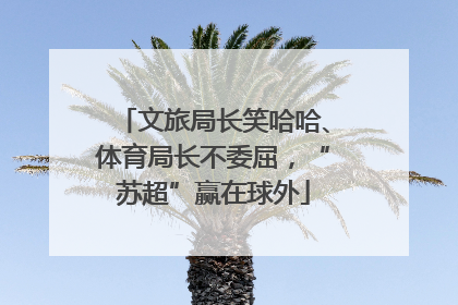文旅局长笑哈哈、体育局长不委屈，“苏超”赢在球外