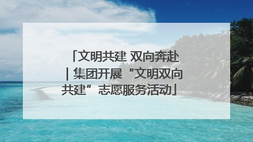 文明共建 双向奔赴｜集团开展“文明双向共建”志愿服务活动