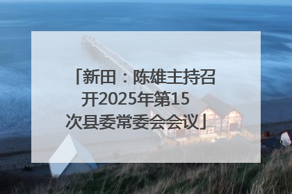 新田：陈雄主持召开2025年第15次县委常委会会议