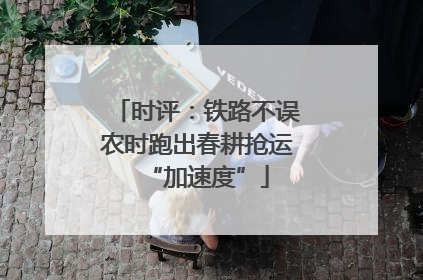 时评：铁路不误农时跑出春耕抢运“加速度”