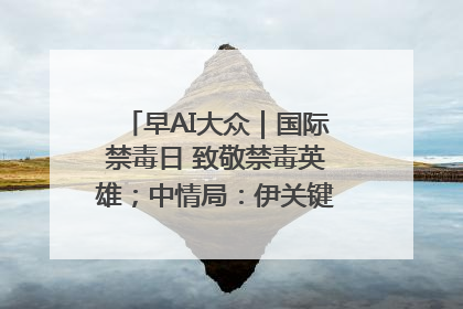 早AI大众｜国际禁毒日 致敬禁毒英雄；中情局：伊关键核设施被摧毁
