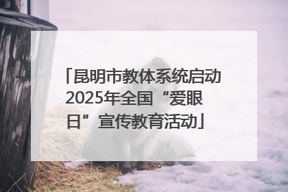 昆明市教体系统启动2025年全国“爱眼日”宣传教育活动