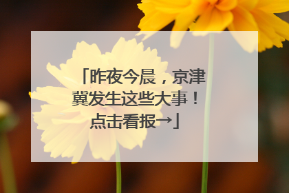 昨夜今晨，京津冀发生这些大事！点击看报→