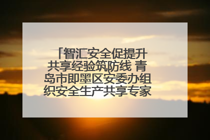 智汇安全促提升 共享经验筑防线 青岛市即墨区安委办组织安全生产共享专家现场观摩学习活动