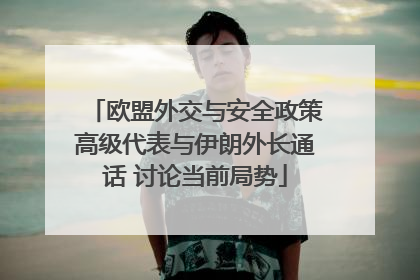 欧盟外交与安全政策高级代表与伊朗外长通话 讨论当前局势