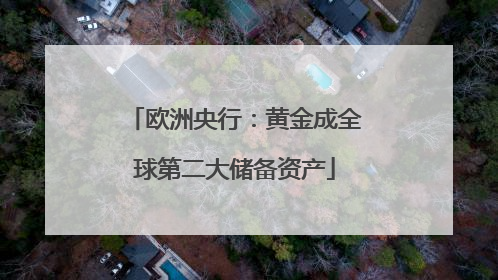 欧洲央行：黄金成全球第二大储备资产