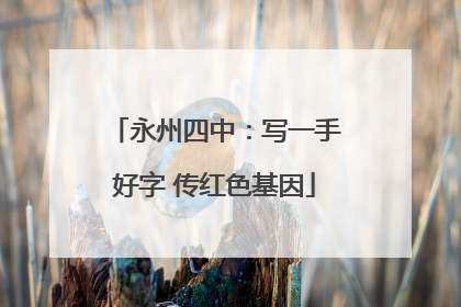 永州四中：写一手好字 传红色基因