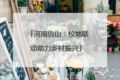 河南鲁山：校地联动助力乡村振兴