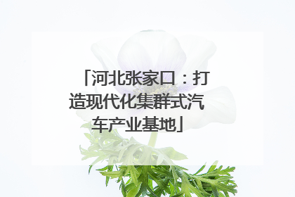 河北张家口：打造现代化集群式汽车产业基地