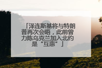 泽连斯基将与特朗普再次会晤，此前曾力陈乌克兰加入北约是“互惠”