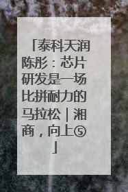 泰科天润陈彤：芯片研发是一场比拼耐力的马拉松｜湘商，向上⑤