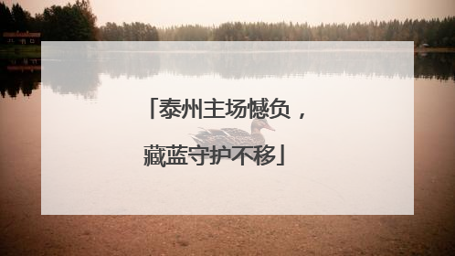 泰州主场憾负，藏蓝守护不移