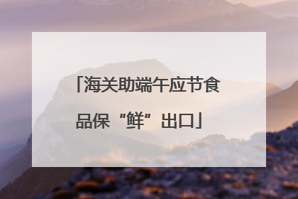 海关助端午应节食品保“鲜”出口
