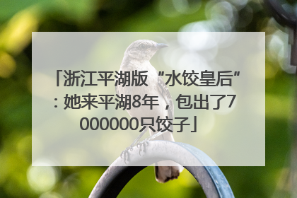 浙江平湖版“水饺皇后”：她来平湖8年，包出了7000000只饺子