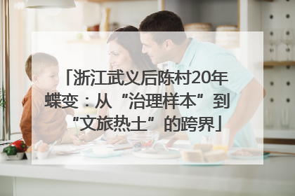 浙江武义后陈村20年蝶变：从“治理样本”到“文旅热土”的跨界