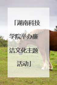 湖南科技学院举办廉洁文化主题活动