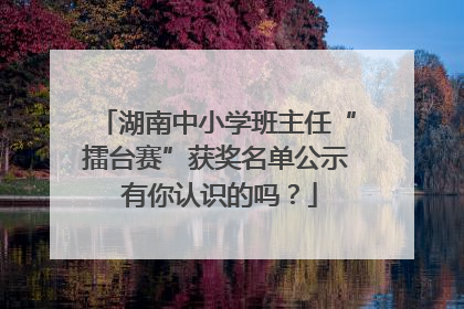 湖南中小学班主任“擂台赛”获奖名单公示 有你认识的吗？