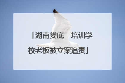 湖南娄底一培训学校老板被立案追责