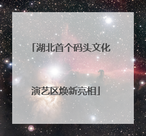 湖北首个码头文化演艺区焕新亮相