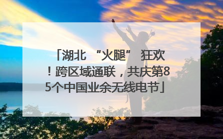湖北 “火腿” 狂欢！跨区域通联，共庆第85个中国业余无线电节