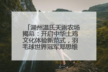 湖州温氏天露农场揭幕：开启中华土鸡文化体验新范式，羽毛球世界冠军郑思维助力品牌兴农