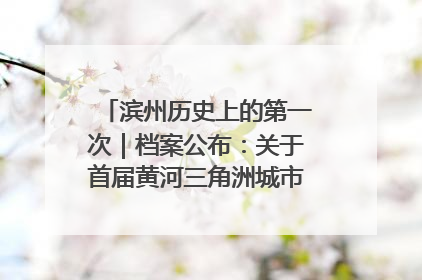 滨州历史上的第一次｜档案公布：关于首届黄河三角洲城市经济博览会暨发展论坛情况的总结报告