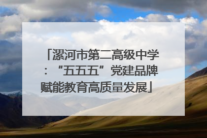 漯河市第二高级中学：“五五五”党建品牌赋能教育高质量发展
