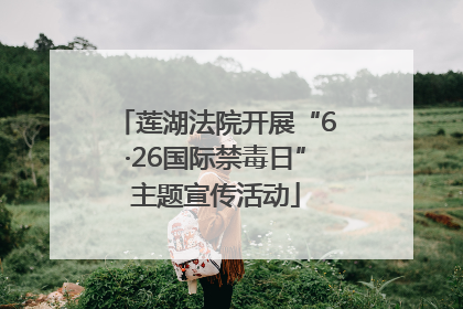 莲湖法院开展“6·26国际禁毒日”主题宣传活动