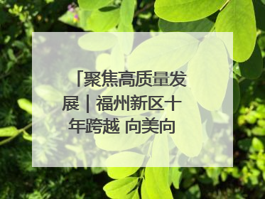 聚焦高质量发展｜福州新区十年跨越 向美向绿向质向新
