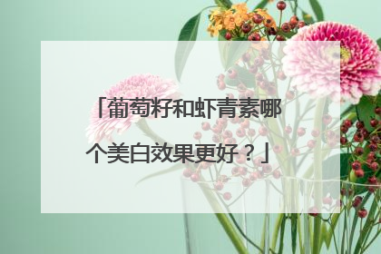 葡萄籽和虾青素哪个美白效果更好？