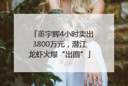 董宇辉4小时卖出3800万元，潜江龙虾火爆“出圈”