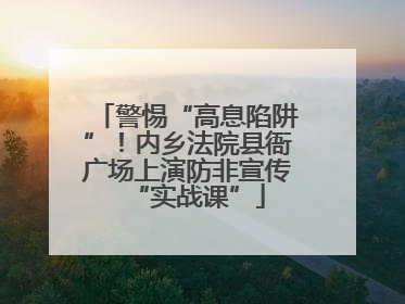 警惕“高息陷阱”！内乡法院县衙广场上演防非宣传“实战课”