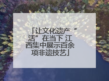 让文化遗产“活”在当下 江西集中展示百余项非遗技艺