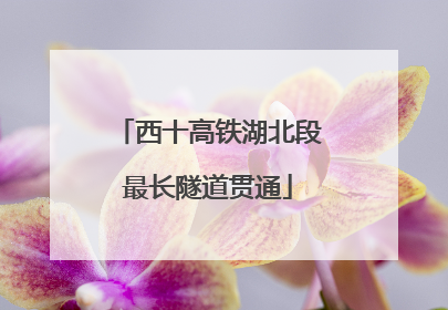 西十高铁湖北段最长隧道贯通